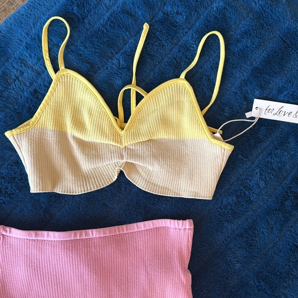 NWT For Love and Lemons Keisha Set NEW skirt and top two pieces sz S ribbed knit - Picture 9 of 13